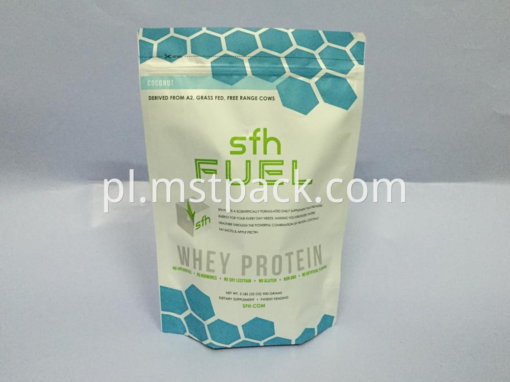 Matte Stand Up Pouch For Whey Protein